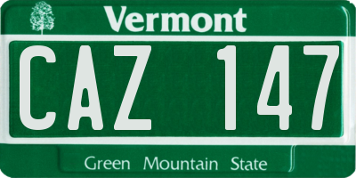 VT license plate CAZ147