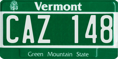 VT license plate CAZ148