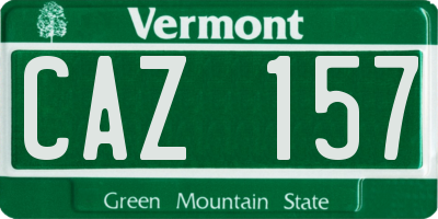 VT license plate CAZ157