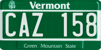 VT license plate CAZ158