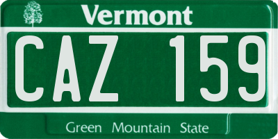 VT license plate CAZ159