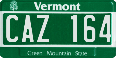 VT license plate CAZ164