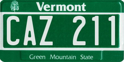 VT license plate CAZ211
