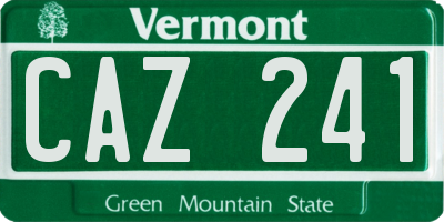 VT license plate CAZ241