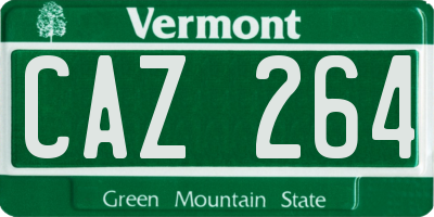 VT license plate CAZ264