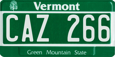 VT license plate CAZ266