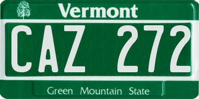 VT license plate CAZ272
