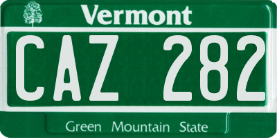 VT license plate CAZ282