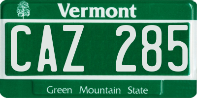 VT license plate CAZ285
