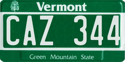 VT license plate CAZ344