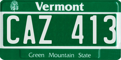 VT license plate CAZ413