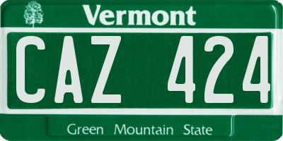 VT license plate CAZ424