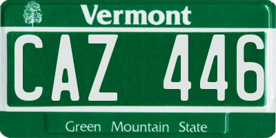 VT license plate CAZ446