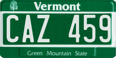 VT license plate CAZ459