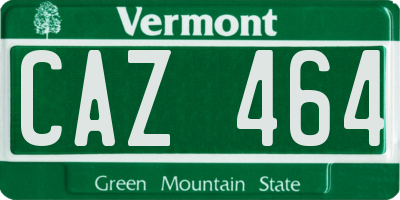 VT license plate CAZ464
