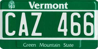 VT license plate CAZ466