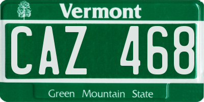 VT license plate CAZ468