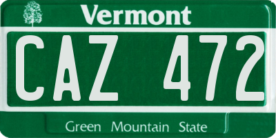 VT license plate CAZ472