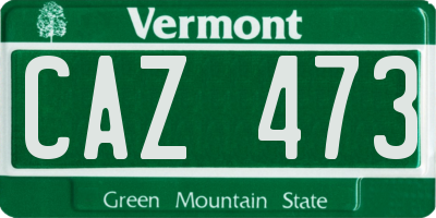 VT license plate CAZ473