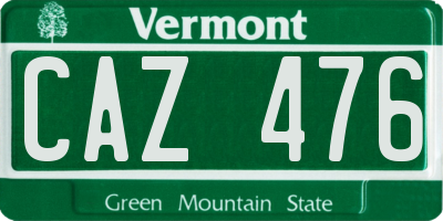 VT license plate CAZ476