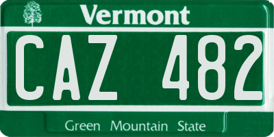 VT license plate CAZ482