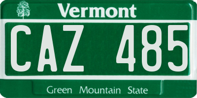 VT license plate CAZ485