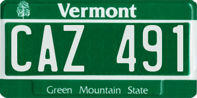 VT license plate CAZ491