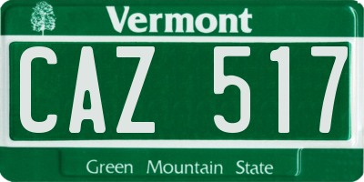 VT license plate CAZ517