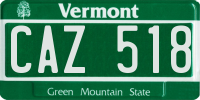 VT license plate CAZ518