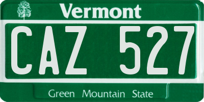 VT license plate CAZ527
