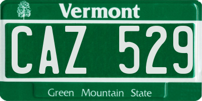 VT license plate CAZ529