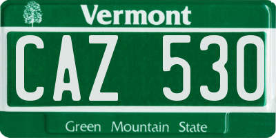 VT license plate CAZ530