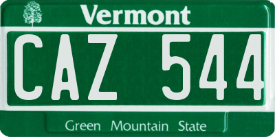 VT license plate CAZ544