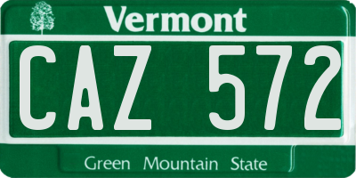 VT license plate CAZ572