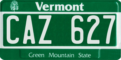 VT license plate CAZ627