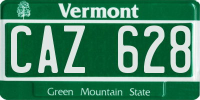 VT license plate CAZ628
