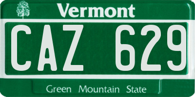VT license plate CAZ629