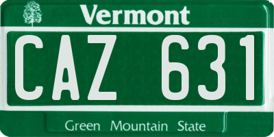 VT license plate CAZ631