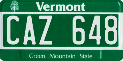 VT license plate CAZ648