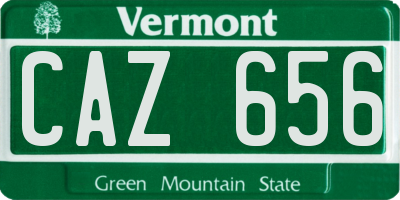 VT license plate CAZ656