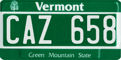 VT license plate CAZ658