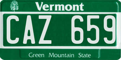 VT license plate CAZ659