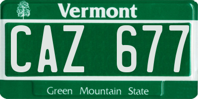 VT license plate CAZ677