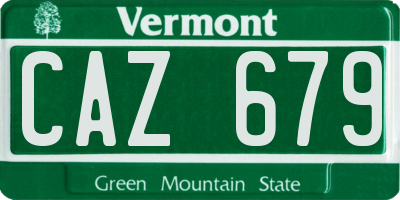 VT license plate CAZ679