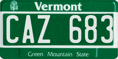 VT license plate CAZ683