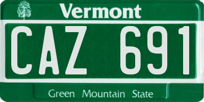 VT license plate CAZ691