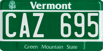 VT license plate CAZ695
