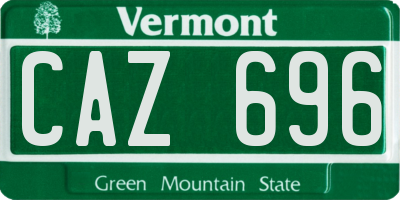 VT license plate CAZ696