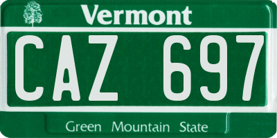 VT license plate CAZ697