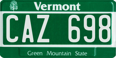 VT license plate CAZ698